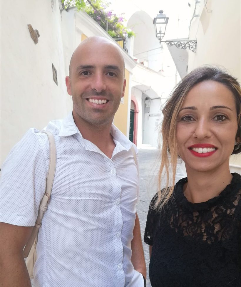 Antonello e Giorgia, che gestiscono il B&B del Corso